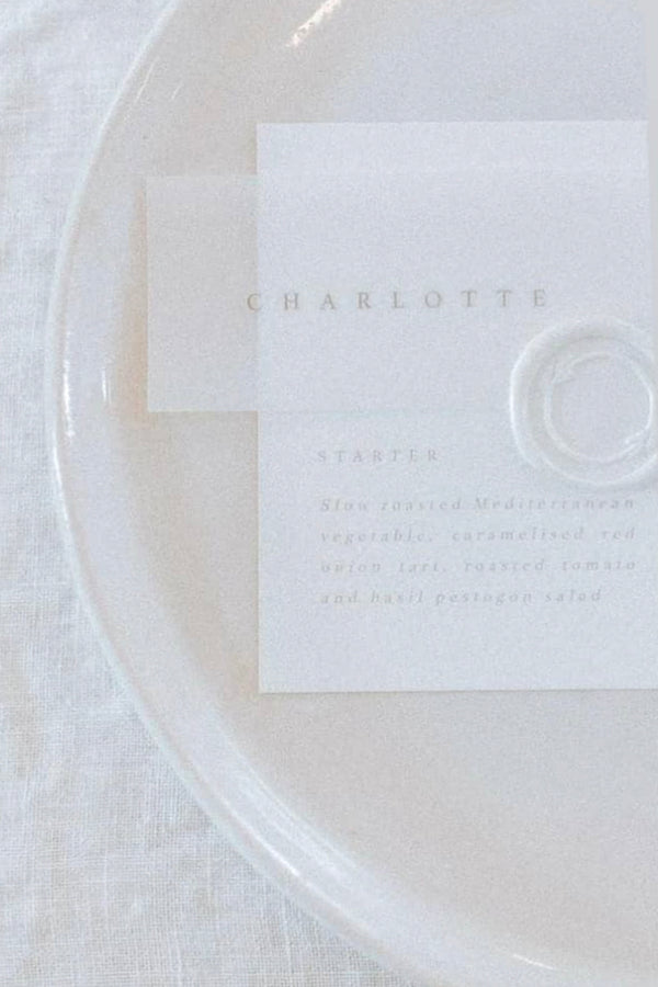 Vellum + Wax Seal Place Cards