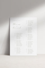 Liliah A1 Wedding Seating Chart