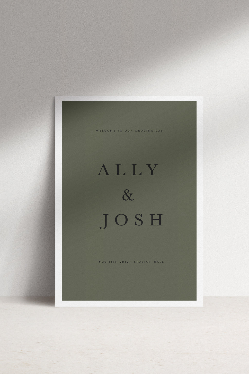 Richmond A1 Wedding Welcome Sign – Smith & The Magpie