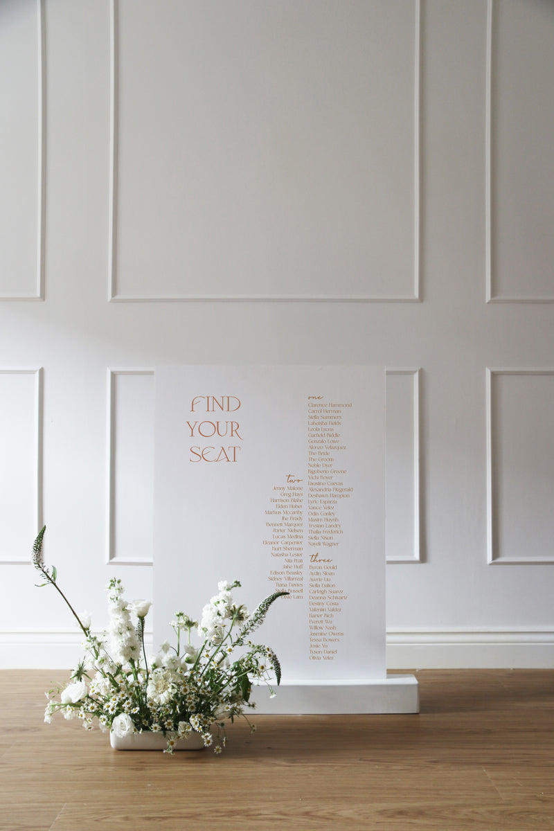 Seville A1 Wedding Seating Chart