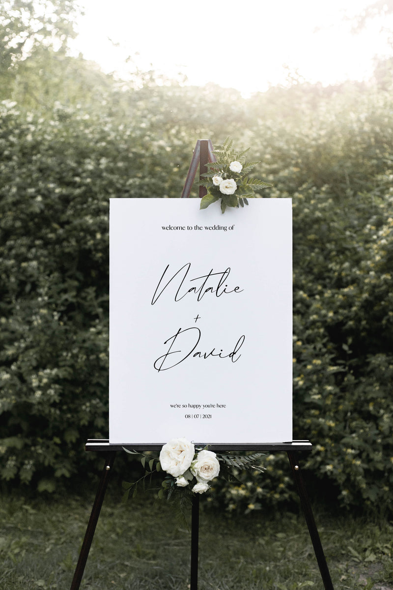The Typist A1 Wedding Welcome Sign