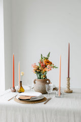 COPPER BLUSH Hand Dipped Taper Candles Set of 8